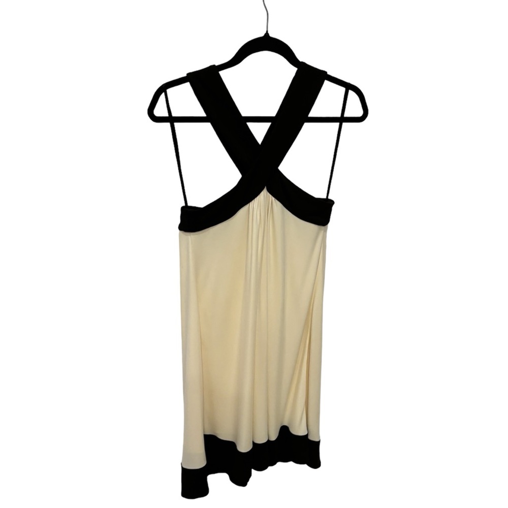 Diane Von Furstenberg VINTAGE size 6 cream colored with brown trim dress
